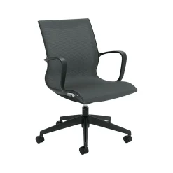 Office Chairs*Global Solar Mesh Conference Chair, Gray/Black (8456STM)