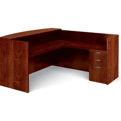 L-Desks*Global Superior BUNDLE15 Workstation, Dark Cherry