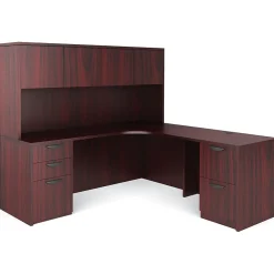 Office Desks*Global Superior BUNDLE12 Workstation, Mahogany