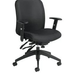 Office Chairs*Global Truform Medium Back Multi-Tilter, Ebony, 26Wx25Dx38.5H