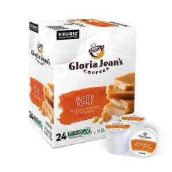 Gloria Jean's Coffees Gloria Jean's Butter Toffee Coffee Keurig® K-Cup® Pods, Medium Roast, 24/Box (60051-012)