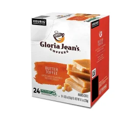 Gloria Jean's Coffees Gloria Jean's Butter Toffee Coffee Keurig® K-Cup® Pods, Medium Roast, 24/Box (60051-012)