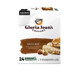 Gloria Jean's Coffees Hazelnut Coffee, Keurig K-Cup Pod, Medium Roast, 96/Carton (60051-052CT)