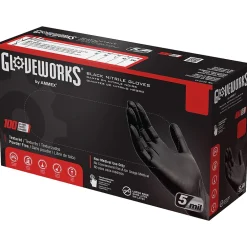 GPNB Nitrile Industrial Grade Gloves, Medium, Black, 100/Box (GPNB44100)<GloveWorks Best