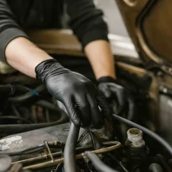 GPNB Nitrile Industrial Grade Gloves, Medium, Black, 100/Box (GPNB44100)<GloveWorks Best