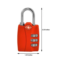 Travergo 3 Digit Combination Lock, Red (TR1120RD)<Go Green Power