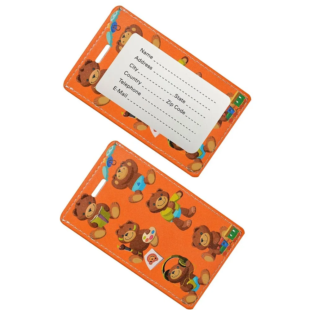 Travergo Bear Luggage Tag, Orange (TR1272)<Go Green Power Clearance