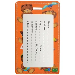 Travergo Bear Luggage Tag, Orange (TR1272)<Go Green Power Clearance