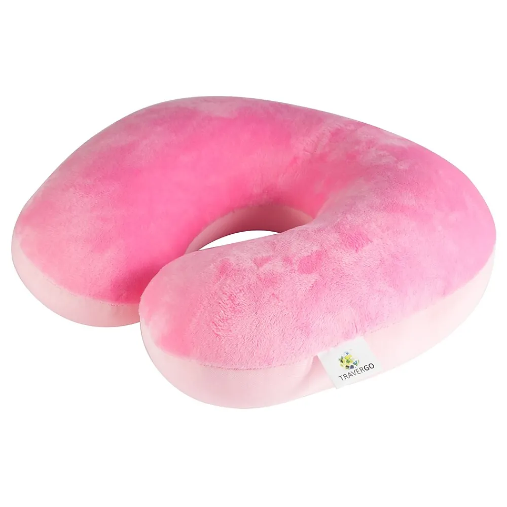 Travergo Polyester Travel Pillow, Pink (TR1020PK)<Go Green Power Best