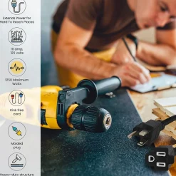 GoGreen Power 100' Indoor/Outdoor Extension Cord, 16 AWG, Black (GG-13700BK)