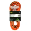 GoGreen Power 25' Indoor/Outdoor Extension Cord, 3-Outlet, 12 AWG, Orange (GG-15225)