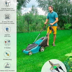 GoGreen Power 25' Indoor/Outdoor Extension Cord, 3-Outlet, 12 AWG, Orange (GG-15225)