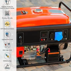 GoGreen Power 50' Indoor/Outdoor Extension Cord, 12 AWG, Orange (GG-14050)