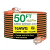 GoGreen Power 50' Indoor/Outdoor Extension Cord, 16 AWG, Orange (GG-13750)