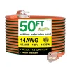 GoGreen Power 50' Indoor/Outdoor Extension Cord, 14 AWG, Orange (GG-13850)