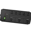 GoGreen Power 8 Outlet Surge Protector, 6' cord, Black (GG-18316BK)