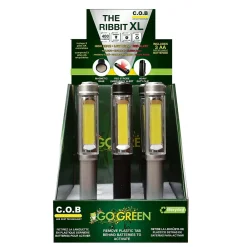 Go Green Power GoGreen Power Ribbit XL Aluminum Pocket Flashlight Display, Assorted Colors (GG-113-RXLDISP)