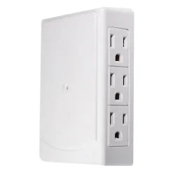 GoGreen Power Side Mount Wall Tap, 6 Outlet White (GG-16000TSM)