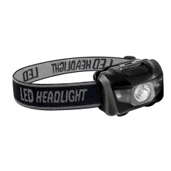 GoGreen Power 3W LED Head Light with Strobe, Black (GG-113-3HLBK)