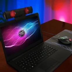 Hot Gogroove SonaVERSE Clip-on USB-A Stereo Speaker with LEDs, Red (GGSVUSB200RDWS)