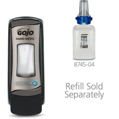 HAND MEDIC ADX-7 Wall Mounted Hand Soap Dispenser, Black/Chrome, 6/Carton (8782-06)<GOJO Best
