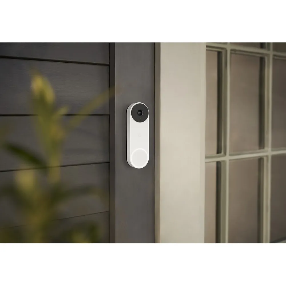 Google Nest Wired Smart Video Doorbell Security Camera, White (6747117)