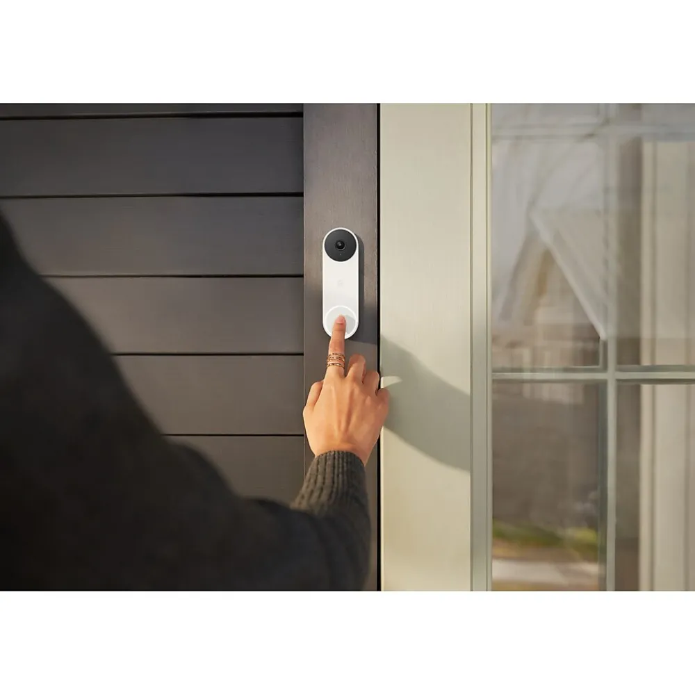 Google Nest Wired Smart Video Doorbell Security Camera, White (6747117)
