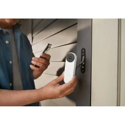 Google Nest Wired Smart Video Doorbell Security Camera, White (6747117)