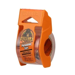 Sale Gorilla Heavy Duty Packing Tape with Dispenser, 1.88" x 25 yds., Clear, 4/Pack (102680)