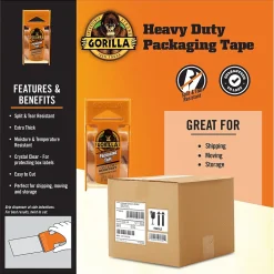 Sale Gorilla Heavy Duty Packing Tape with Dispenser, 1.88