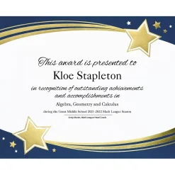 Awards & Certificates*Great Papers ® Shooting Stars Foil Certificate, 30/Pack