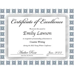 Awards & Certificates*Great Papers Silver Scholar Certificates, 8.5