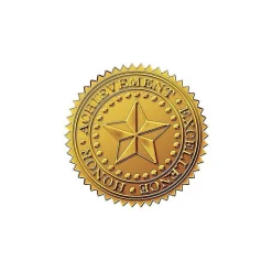 Awards & Certificates*Great Papers Star Seals 1.75", Gold, 96/Pack (903419PK2)