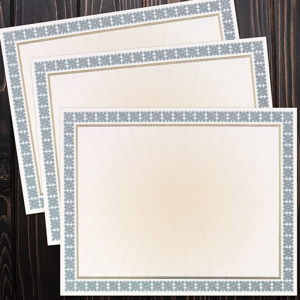 Awards & Certificates*Great Papers Westminster Certificates, 8.5" x 11", Blue Foil, 15/Pack (963024)