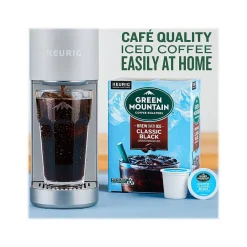 Green Mountain Brew-Over-Ice Classic Black Iced Coffee, Dark Roast, 0.40 oz. Keurig® K-Cup® Pods, 24/Box (390276)