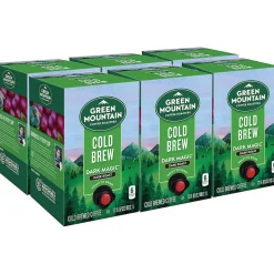 Green Mountain Coffee Roasters Dark Magic Cold Brew Coffee Packet, Dark Roast, 72 fl.oz., 6/Carton (5000376411)