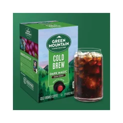 Green Mountain Coffee Roasters Dark Magic Cold Brew Coffee Packet, Dark Roast, 72 fl.oz., 6/Carton (5000376411)