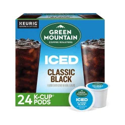 Green Mountain Coffee Roasters Classic Black Iced Coffee Keurig® K-Cup® Pods, Medium Roast, 24/Box (5000372042)