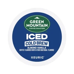 Green Mountain Coffee Roasters Iced Cold Brew Almond Vanilla Iced Coffee Keurig® K-Cup® Pods, Light Roast, 20/Box (5000372045)