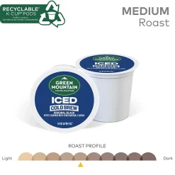 Green Mountain Coffee Roasters Classic Black Iced Coffee Keurig® K-Cup® Pods, Medium Roast, 80/Carton (5000372042CT)