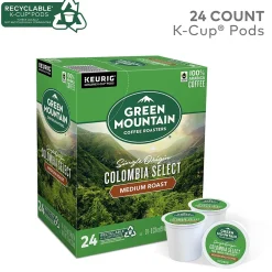 Green Mountain Colombia Select Coffee Keurig® K-Cup® Pods, Medium Roast, 24/Box (6003)