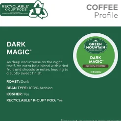 Green Mountain Dark Magic Coffee Keurig® K-Cup® Pods, Dark Roast, 96/Carton (4061)