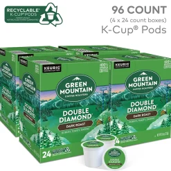 Green Mountain Double Diamond Coffee, Dark Roast, Keurig® K-Cup® Pods, 96/Carton (GMT4066CT)