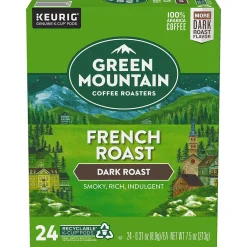 Green Mountain French Roast Coffee Keurig® K-Cup® Pods, Dark Roast, 24/Box (6694)