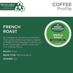 Green Mountain French Roast Coffee Keurig® K-Cup® Pods, Dark Roast, 24/Box (6694)