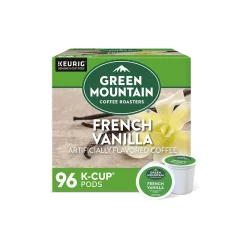 Green Mountain French Vanilla Coffee Keurig® K-Cup® Pods, Light Roast, 96/Carton (6732)