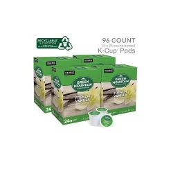 Green Mountain French Vanilla Coffee Keurig® K-Cup® Pods, Light Roast, 96/Carton (6732)