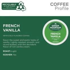 Green Mountain French Vanilla Coffee Keurig® K-Cup® Pods, Light Roast, 96/Carton (6732)