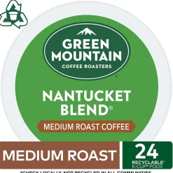 Green Mountain Nantucket Blend Coffee Keurig® K-Cup® Pods, Medium Roast, 24/Box (6663)
