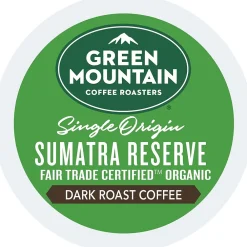Green Mountain Sumatra Reserve Coffee, Dark Roast, 0.40 oz. Keurig® K-Cup® Pods, 96/Carton (GMT4060CT)